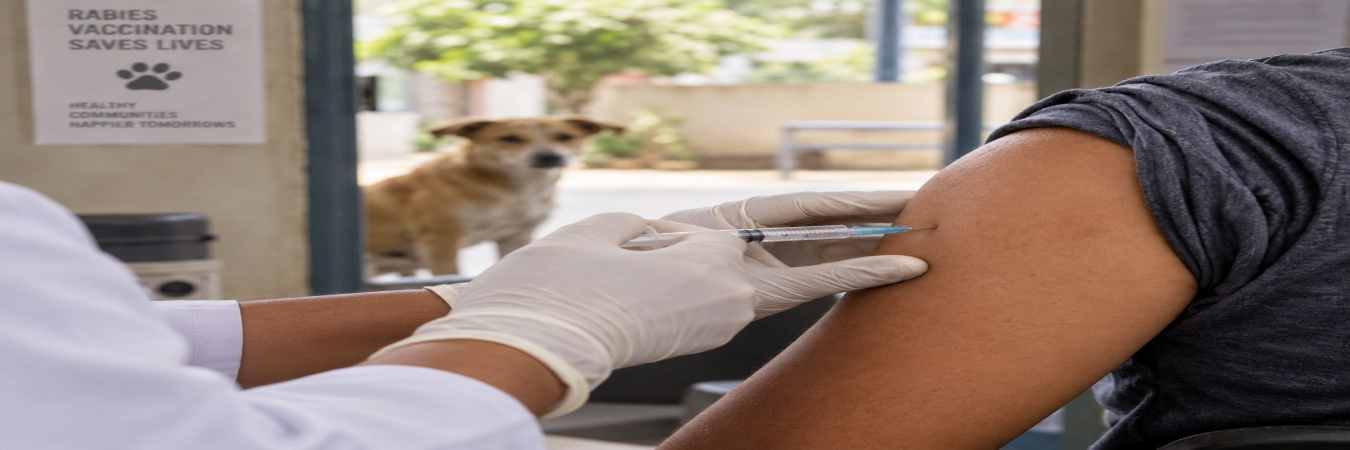 Rabies vaccination in India.